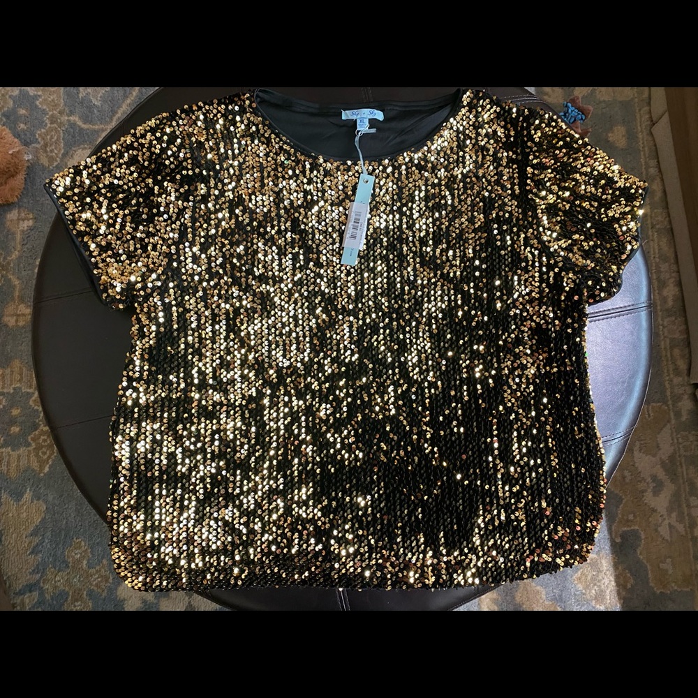 Gold Sequin Top